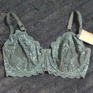 Frederick's of Hollywood Teal Lace Underwire Bra